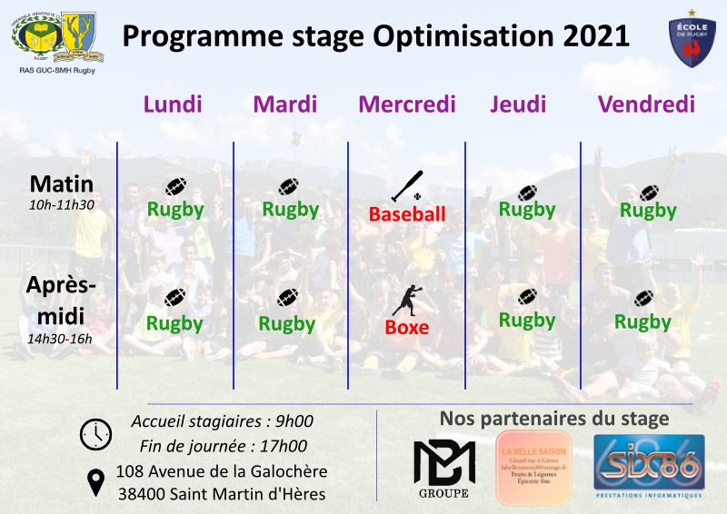 Programme stage Optimisation 2021